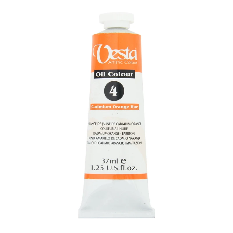 رنگ روغن وستا مدل Cadmium Orange Hue 4 حجم 37 میلی لیتر