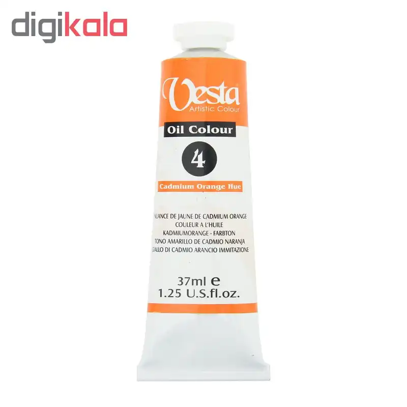 رنگ روغن وستا مدل Cadmium Orange Hue 4 حجم 37 میلی لیتر