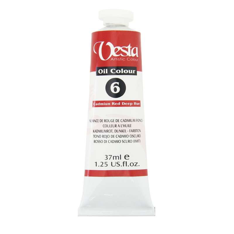 رنگ روغن وستا مدل Cadmium Red Deep Hue 6 حجم 37 میلی لیتر رنگ روغن وستا مدل Cadmium Red Deep Hue 6 حجم 37 میلی لیتر