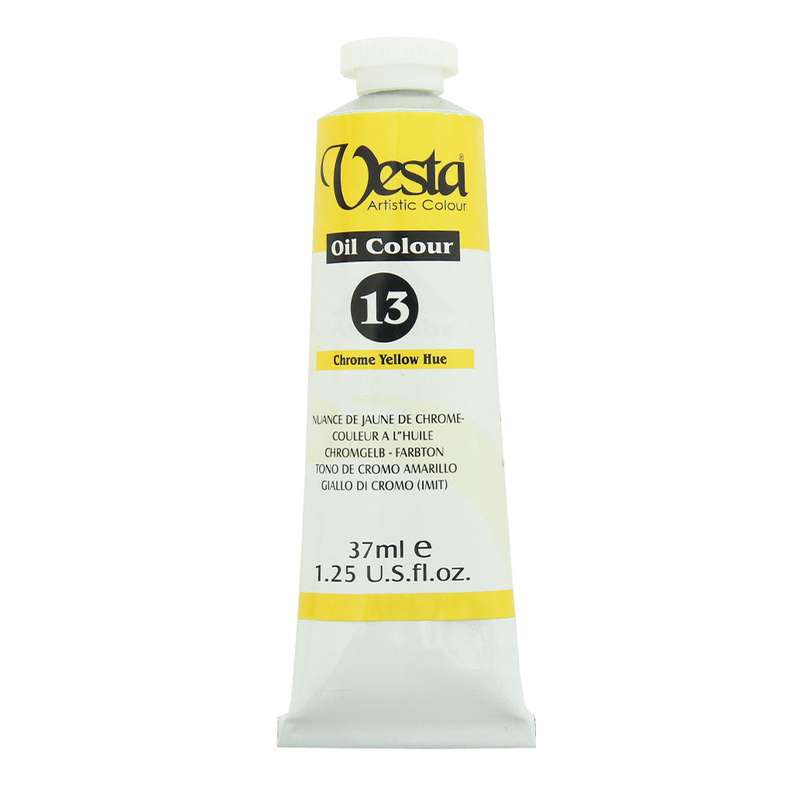 رنگ روغن وستا مدل Chrome Yellow Hue 13 حجم 37 میلی لیتر