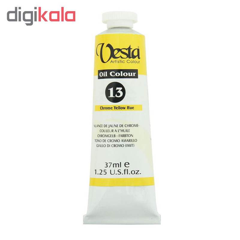 رنگ روغن وستا مدل Chrome Yellow Hue 13 حجم 37 میلی لیتر