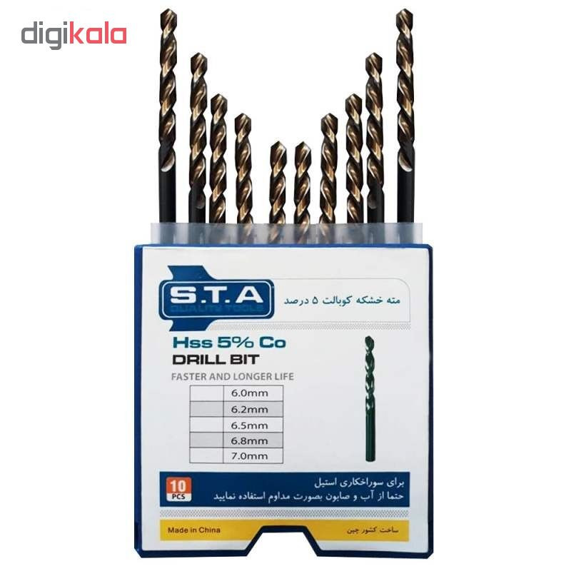 مجموعه 10عددی مته آهن اس تی ای مدل BIT سایز 6 میلی متر مجموعه 10عددی مته آهن اس تی ای مدل BIT سایز 6 میلی متر