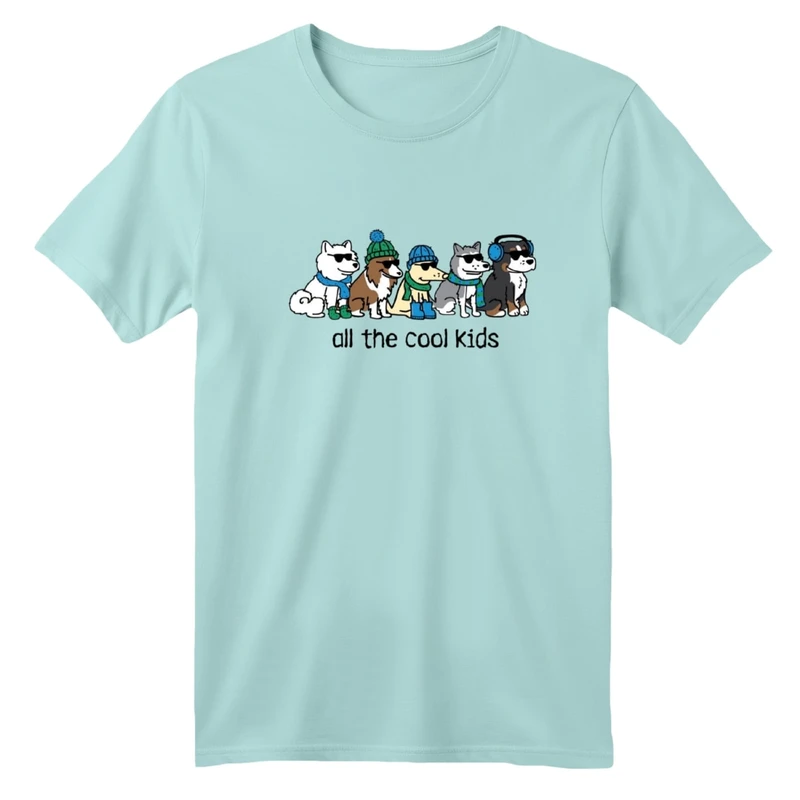 تی شرت آستین کوتاه بچگانه مدل سگ های کلاهدار