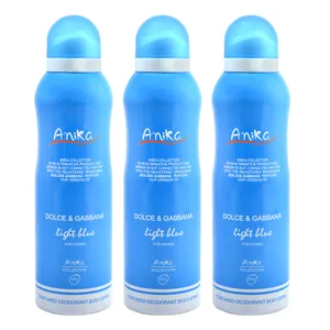 اسپری خوشبو کننده بدن زنانه آنیکا مدل Lisht blue حجم 200 میلی لیتر مجموعه 3 عددی