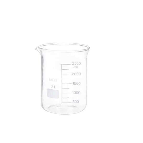 بشر آزمایشگاه مدل beaker ظرفیت 3000 میلی لیتر