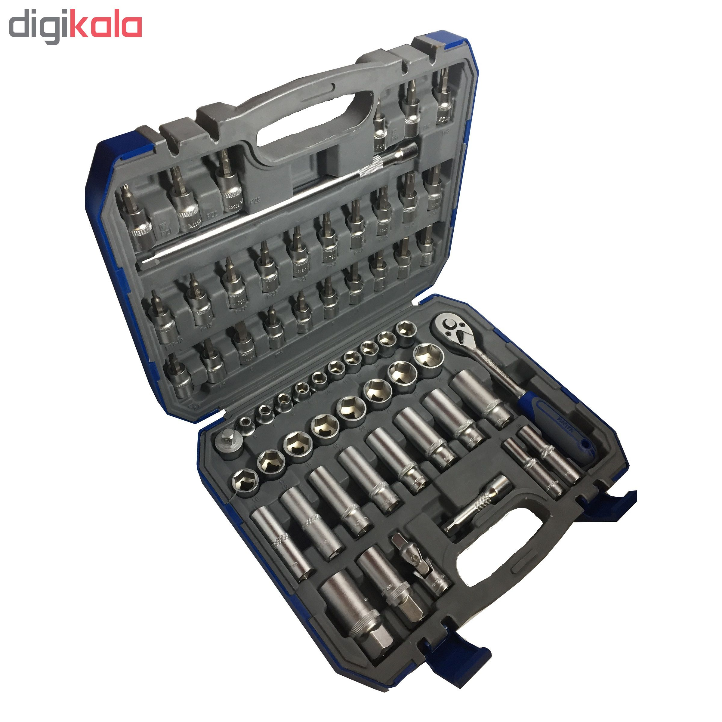 مجموعه 61 عددی آچار و سری بکس واکتا کد 8302