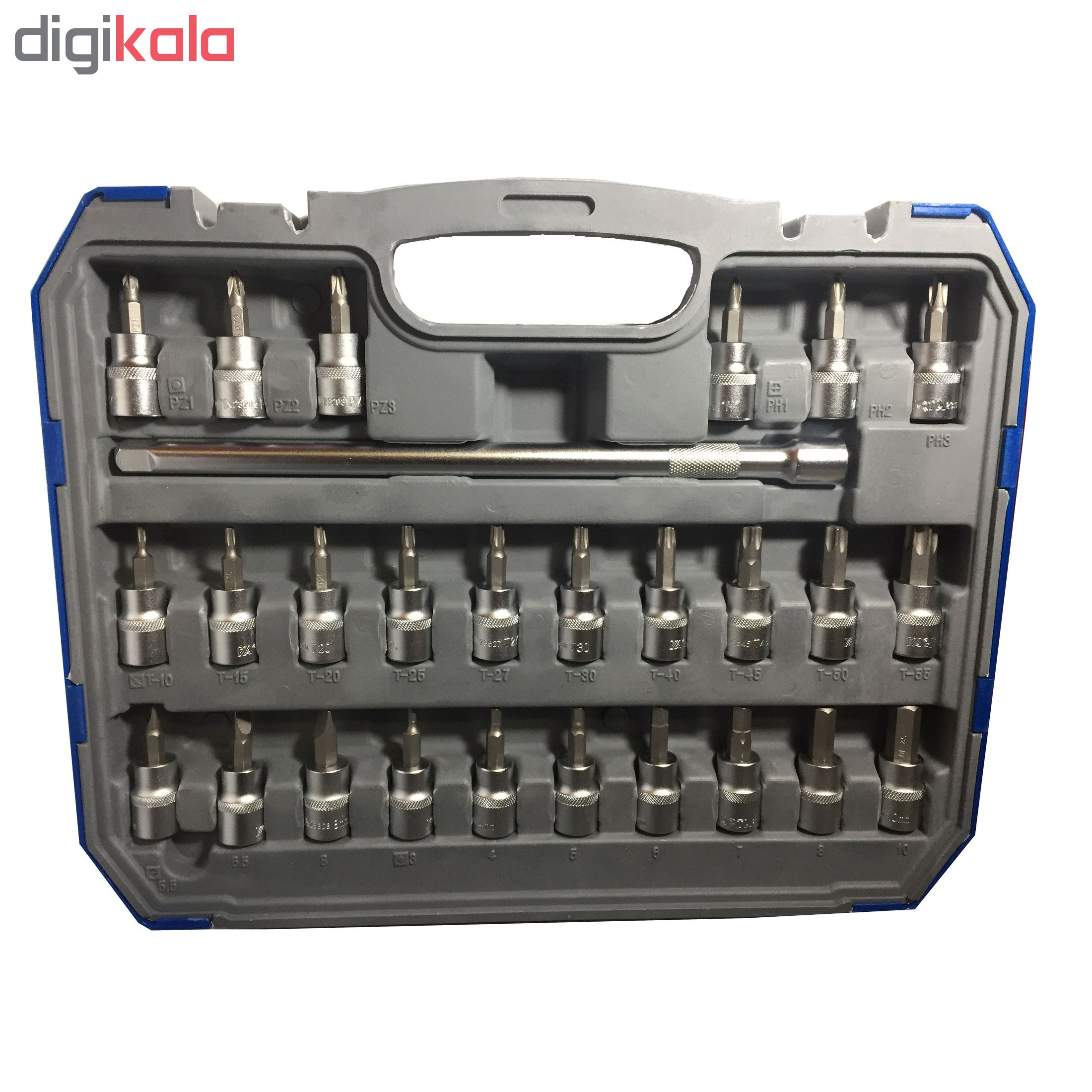 مجموعه 61 عددی آچار و سری بکس واکتا کد 8302