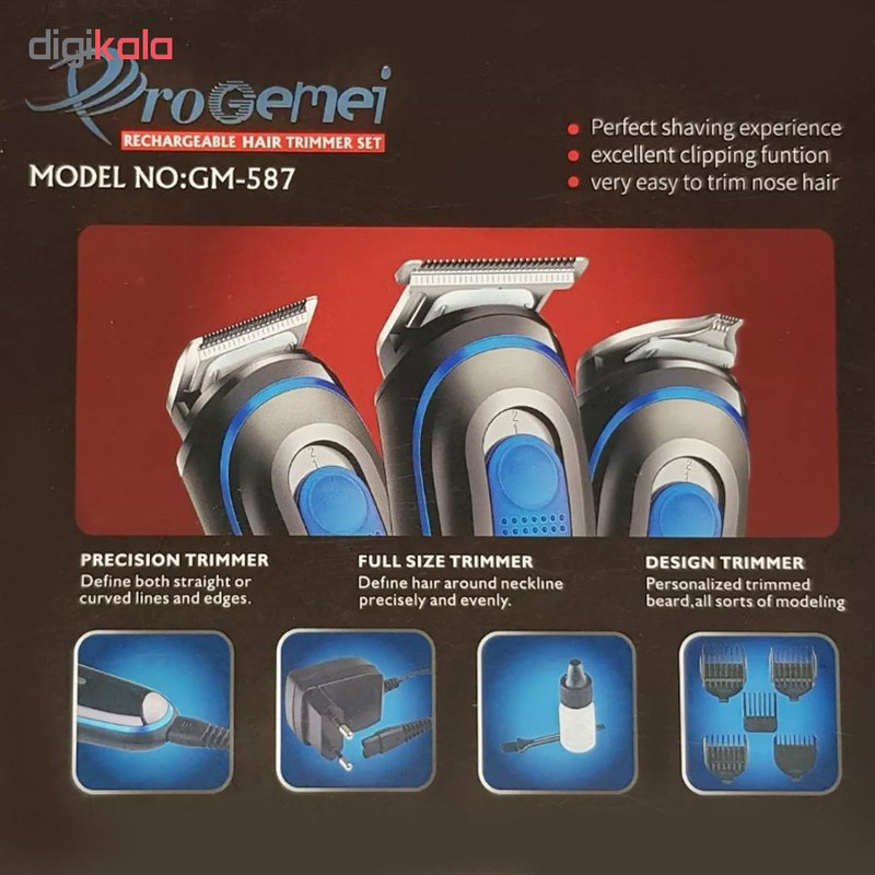ماشین اصلاح موی صورت پرو جیمی مدل GM-587 ماشین اصلاح موی صورت پرو جیمی مدل GM-587