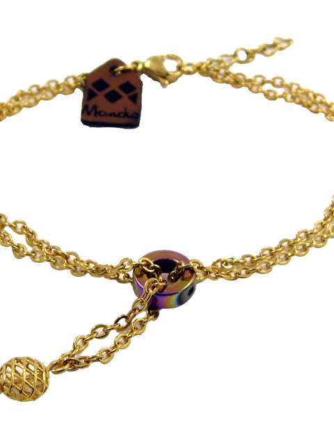 دستبند طلا 18 عیار زنانه مانچو مدل bfg144