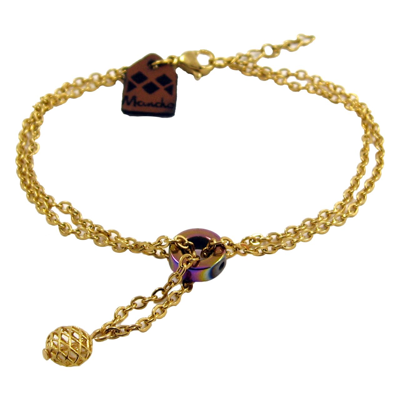دستبند طلا 18 عیار زنانه مانچو مدل bfg144 -  - 1