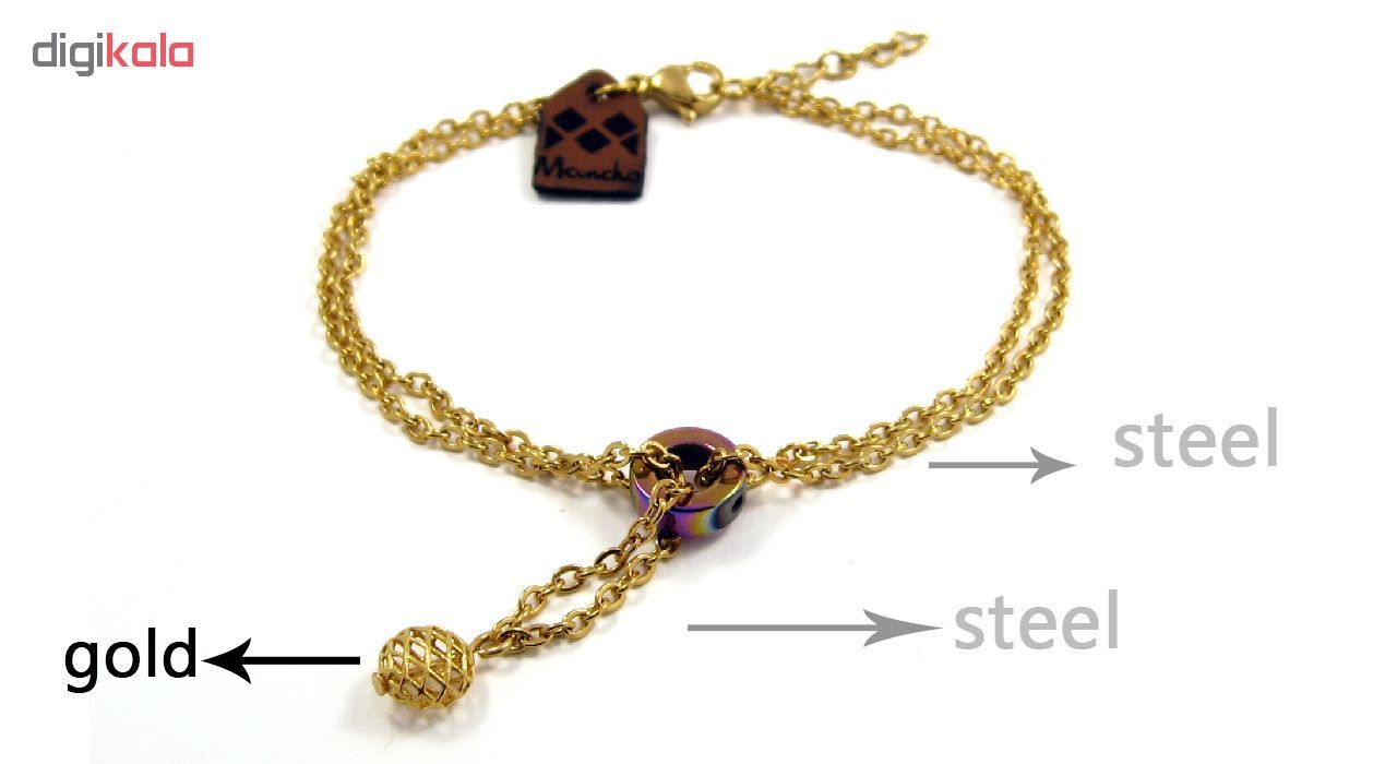 دستبند طلا 18 عیار زنانه مانچو مدل bfg144 -  - 3