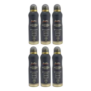 اسپری خوشبو کننده بدن مردانه آنیکا مدل Bvlgari in black حجم 200 میلی لیتر مجموعه 6 عددی