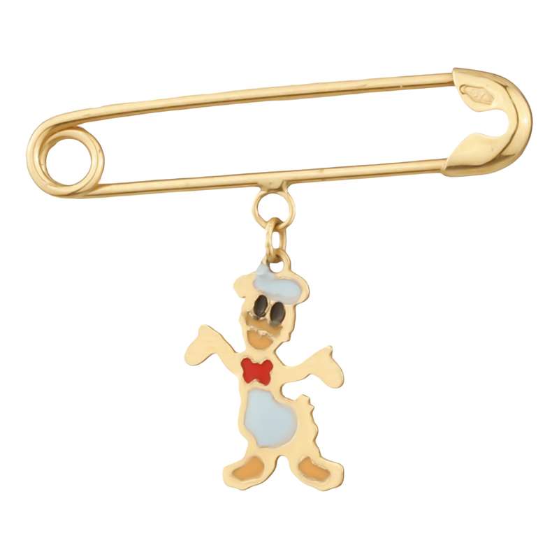 سنجاق سینه طلا 18 عیار بچگانه درگونه مدل دانلداک