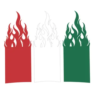 برچسب بدنه خودرو طرح پرچم ایران مدل G 3 بسته 3 عددی