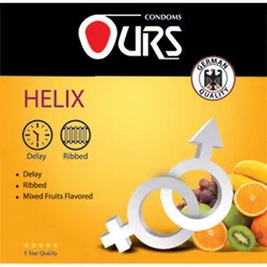 کاندوم تاخیری اورز مدل Helix بسته 3 عددی