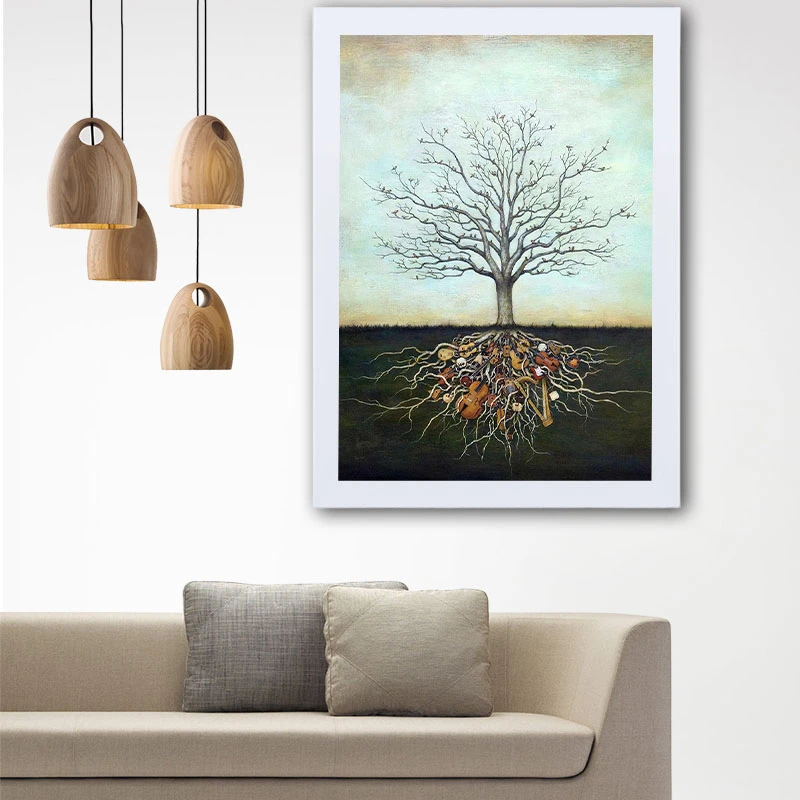 تابلو گالری استاربوی طرح درخت مدل هنری L83