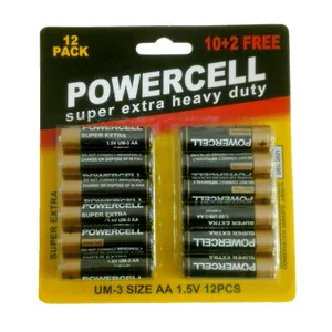 باتری قلمی پاورسل مدل Super Extra Heavy Duty بسته 12 عددی