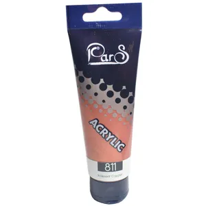 رنگ اکریلیک پارس کد 811 lridesent copper حجم 75 میلی لیتر