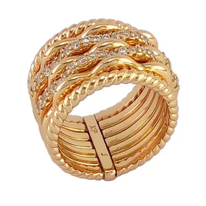 انگشتر زنانه ژوپینگ طرح پورتوفینو 7 حلقه‌ای مدل RX029