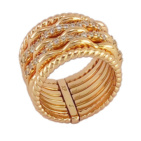 انگشتر زنانه ژوپینگ طرح پورتوفینو 7 حلقه‌ای مدل RX029