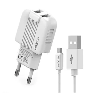 شارژر دیواری موکسوم مدل KH-47 به همراه کابل تبدیل microUSB