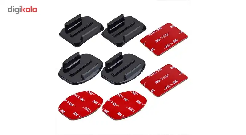 پایه و چسب تخت پلوز مدل PU09 مناسب یرای دوربین های ورزشی گوپرو بسته 8 عددی