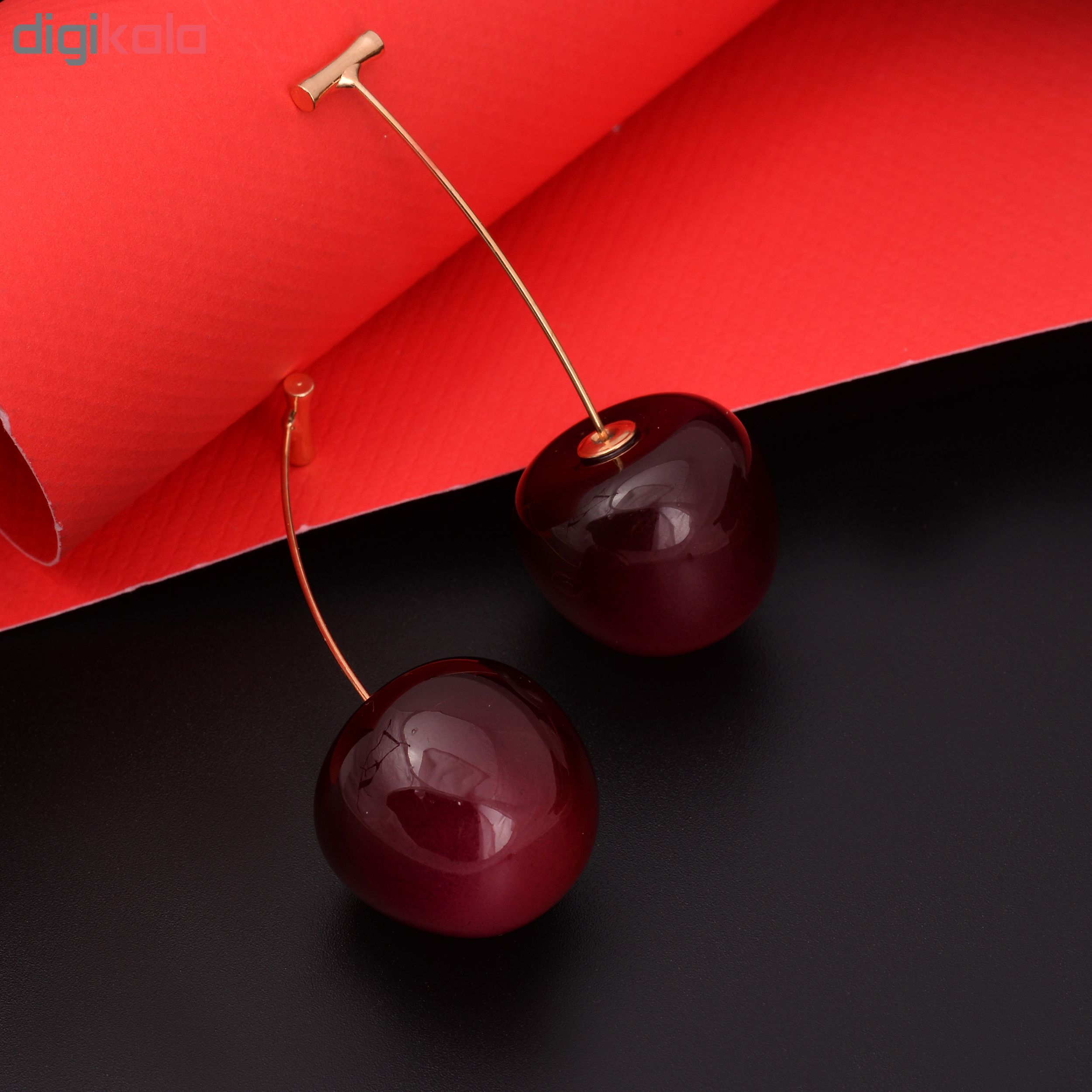 گوشواره زنانه طرح گیلاس کد GO1284