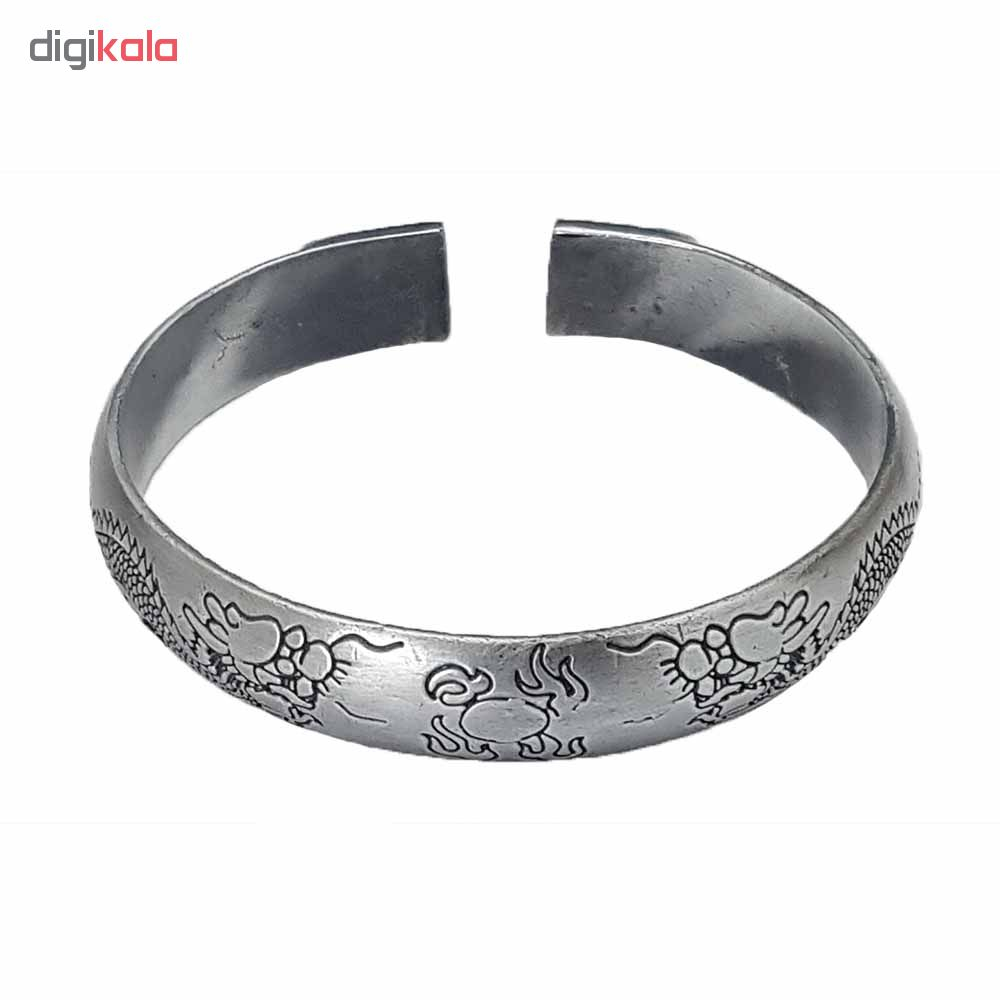 دستبند نقره مردانه ترمه1 کد DSD006