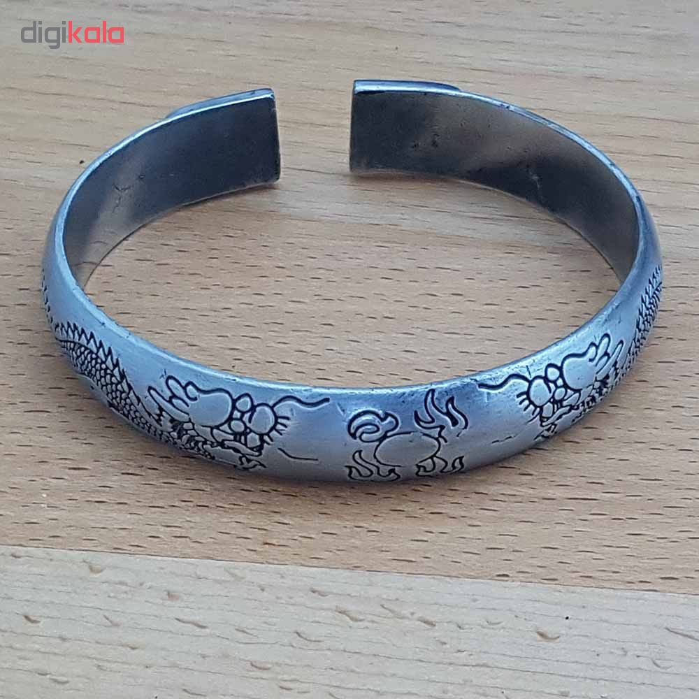 دستبند نقره مردانه ترمه1 کد DSD006