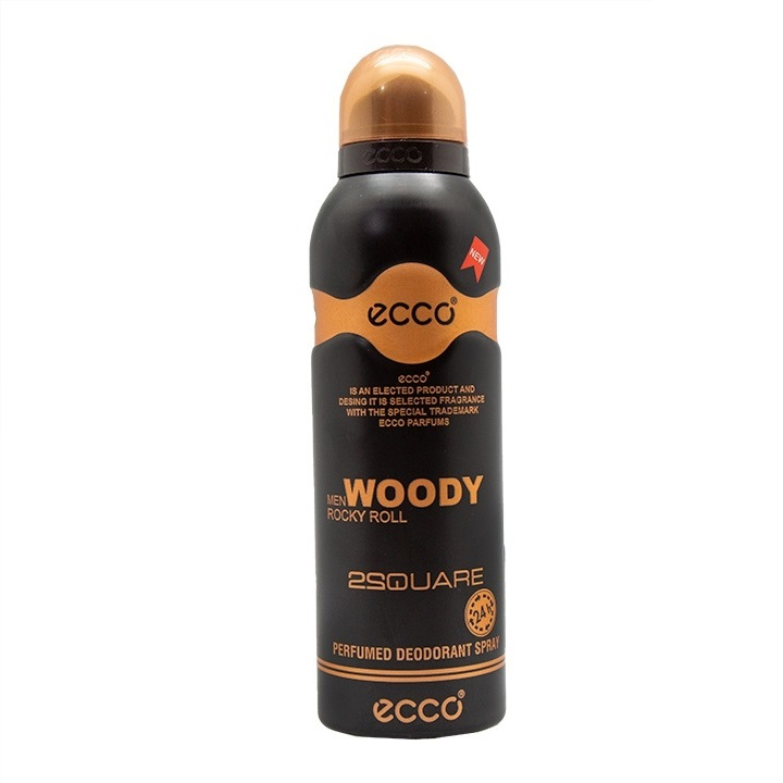 اسپری مردانه اکو مدل WOODY ROCKY ROLL حجم 200 میلی لیتر
