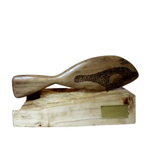 مجسمه طرح ماهی چوبی کد0016