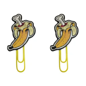 گیره کاغذ طرح موز کد 4 بسته 2 عددی