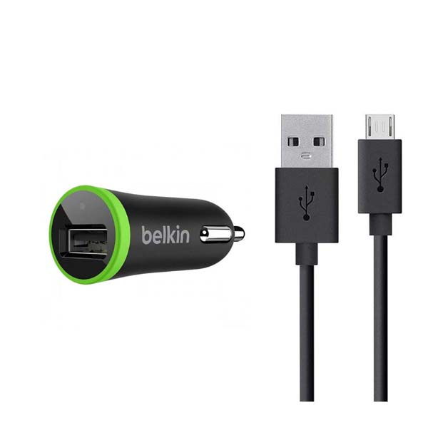 شارژر فندکی مدل B01 به همراه کابل تبدیل MicroUSB