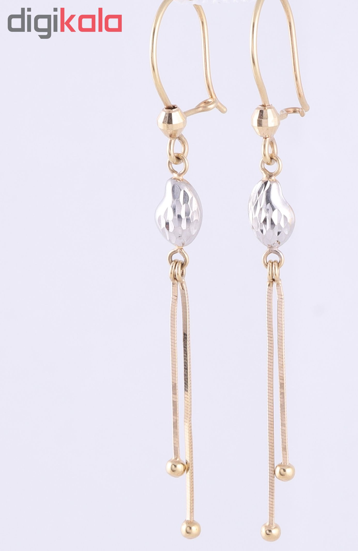 گوشواره طلا 18 عیار زنانه گوی گالری مدل G378