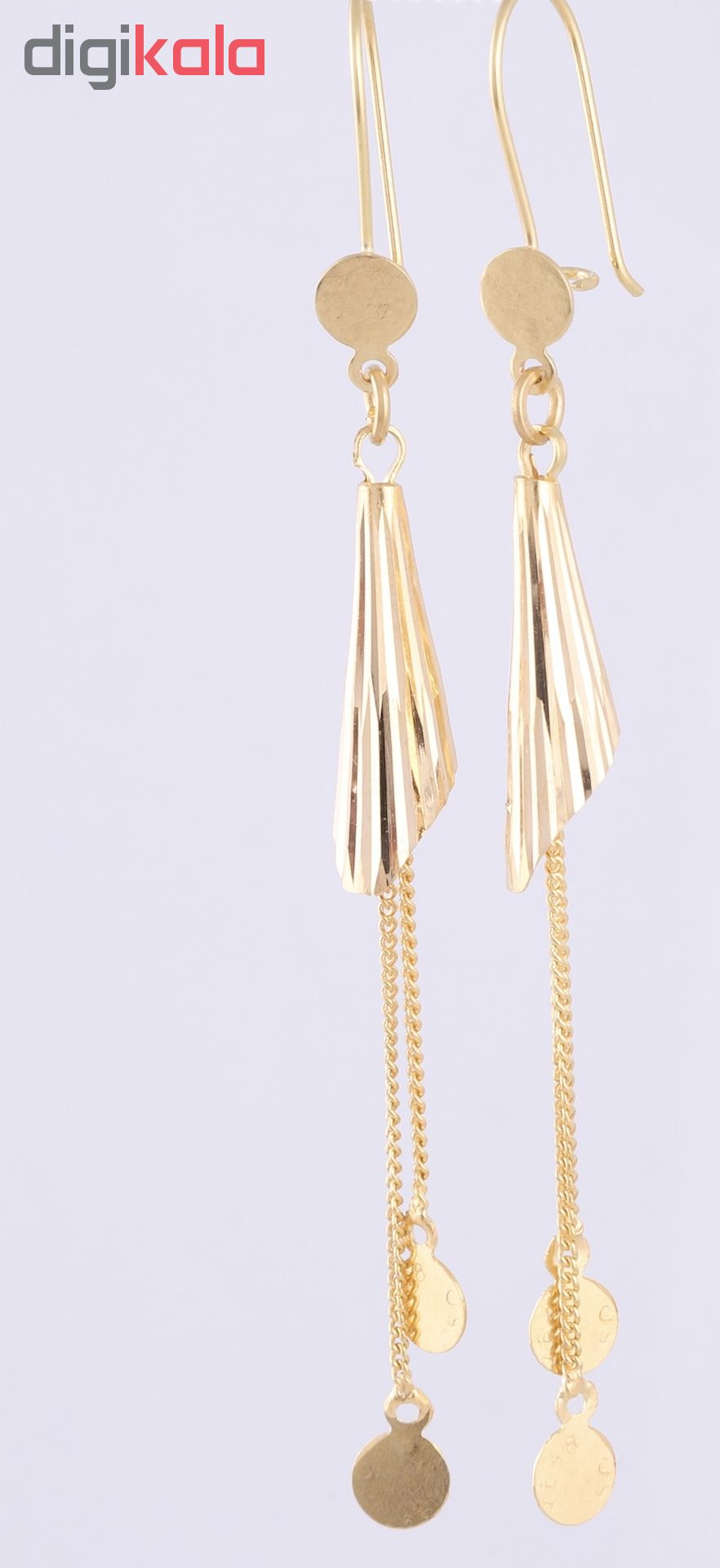 گوشواره طلا 18 عیار زنانه گوی گالری مدل G379