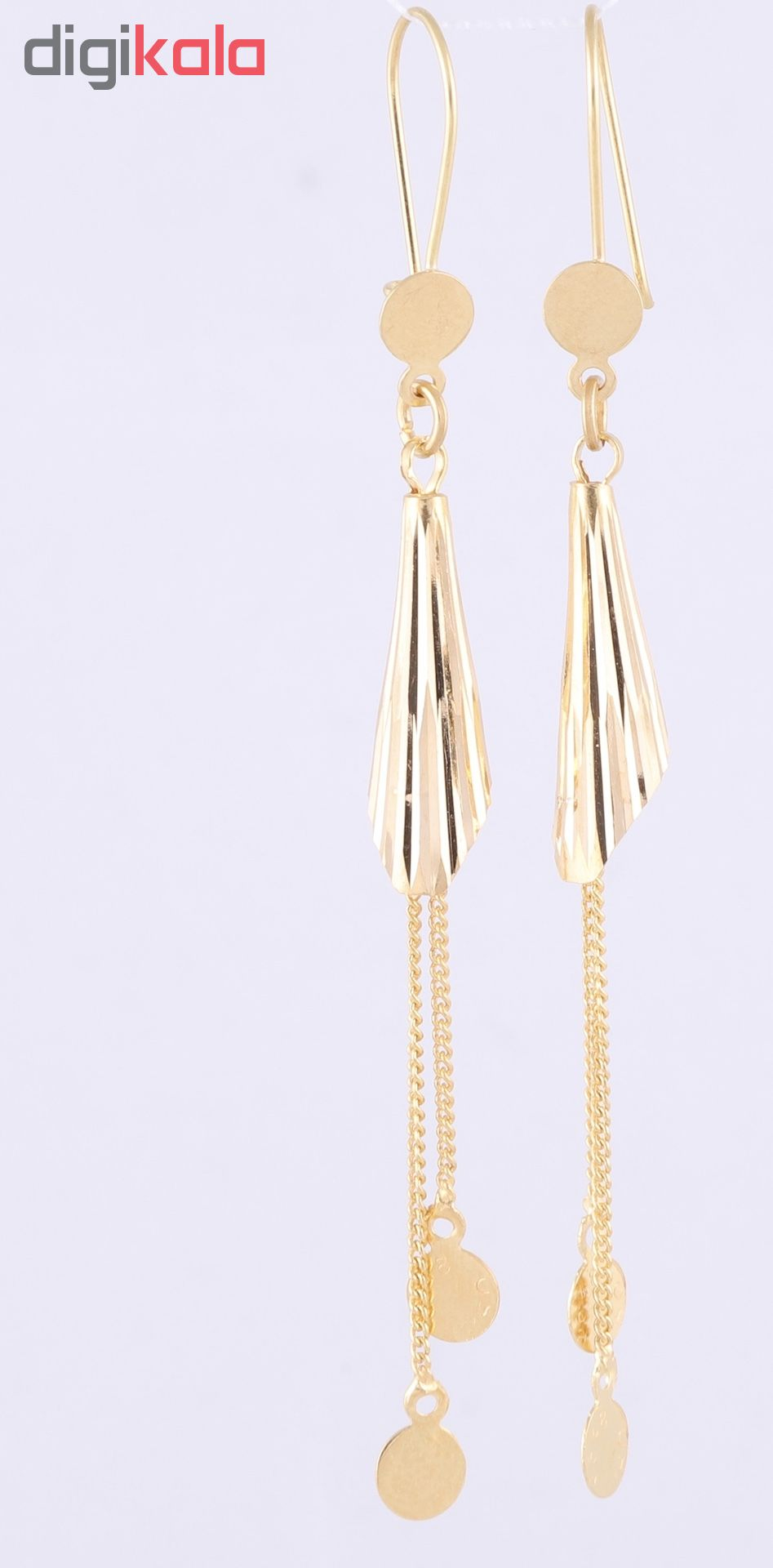 گوشواره طلا 18 عیار زنانه گوی گالری مدل G379