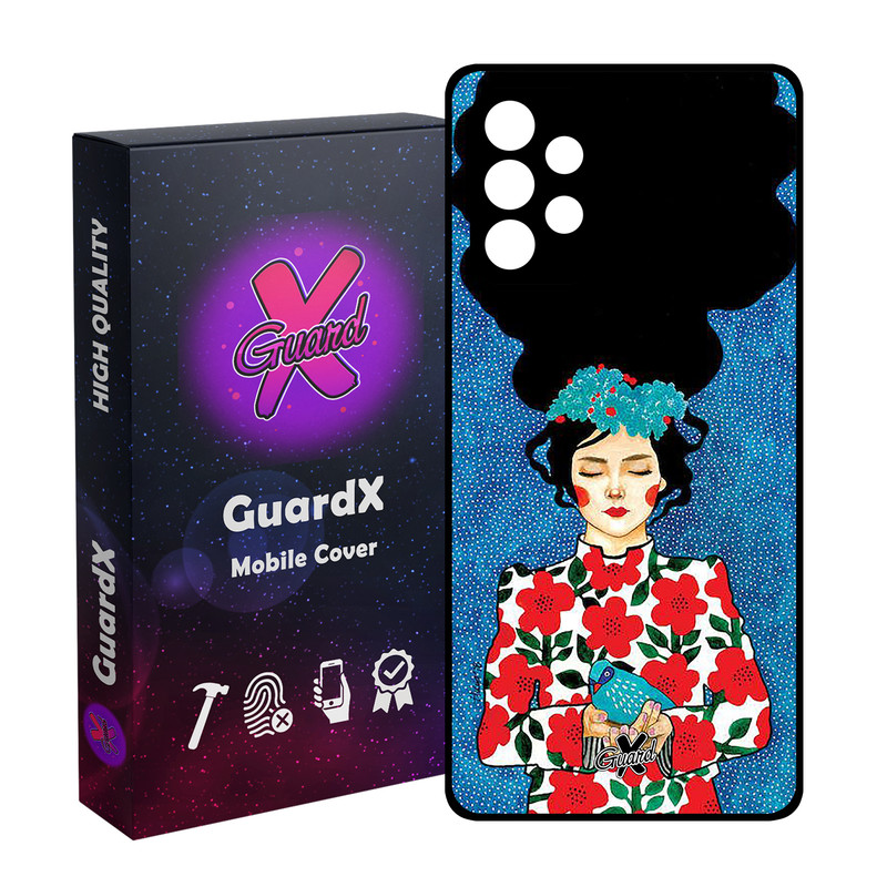 کاور گارد ایکس طرح Girl مدل Glass10137 مناسب برای گوشی موبایل سامسونگ Galaxy A32 4G