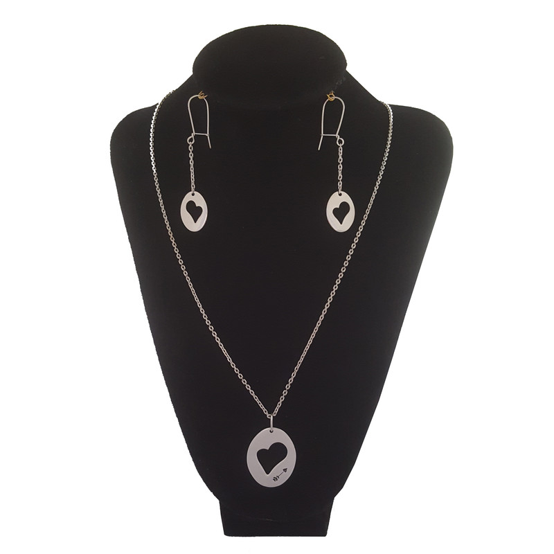 نیم ست نقره زنانه بلو استون کد 3981013