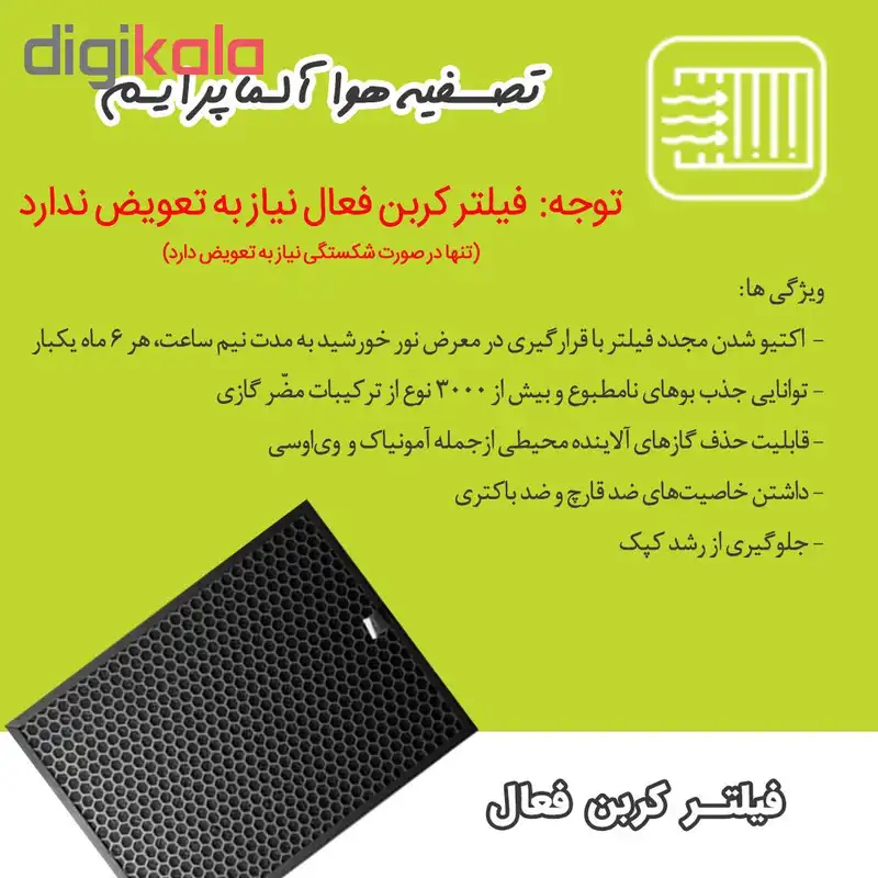 فیلتر تصفیه کننده هوا آلماپرایم مدل Active carbon AP-362