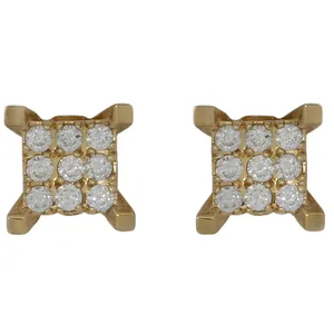 گوشواره طلا 18 عیار زنانه جواهری گاندی مدل A4325