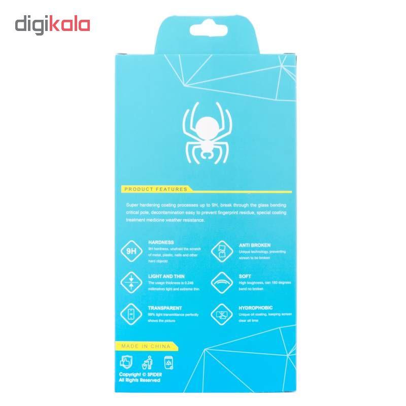 محافظ صفحه نمايش اسپايدر مدل light مناسب براي گوشي موبايل سامسونگ Galaxy A50