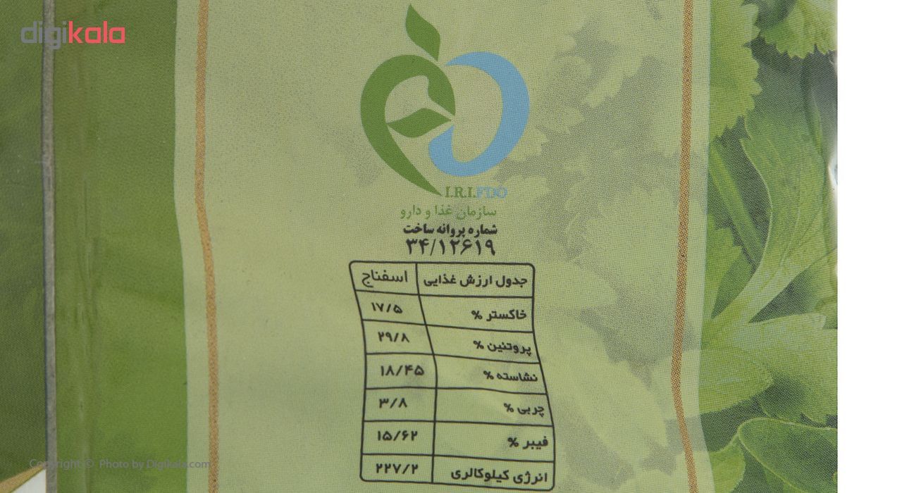 سبزی اسفناج خشک سبزان مقدار 100 گرم