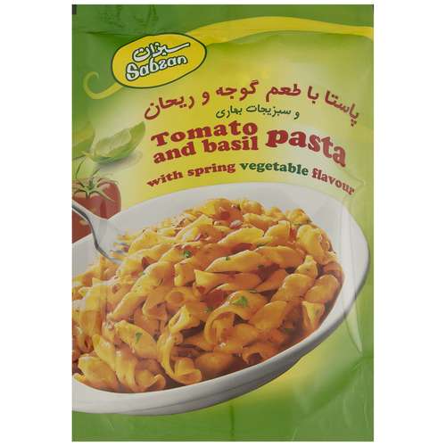 پاستا با طعم گوجه و ریحان سبزان - 180 گرم