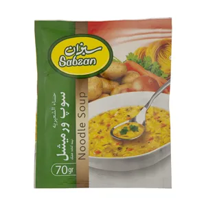 سوپ ورمیشل سبزان مقدار 70 گرم