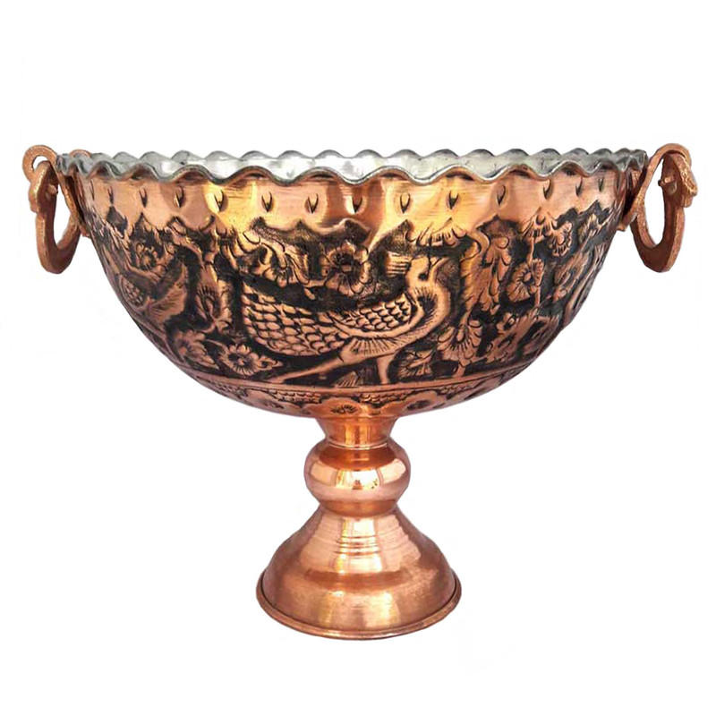 میوه خوری مسی طرح مرغ آمین کد 2