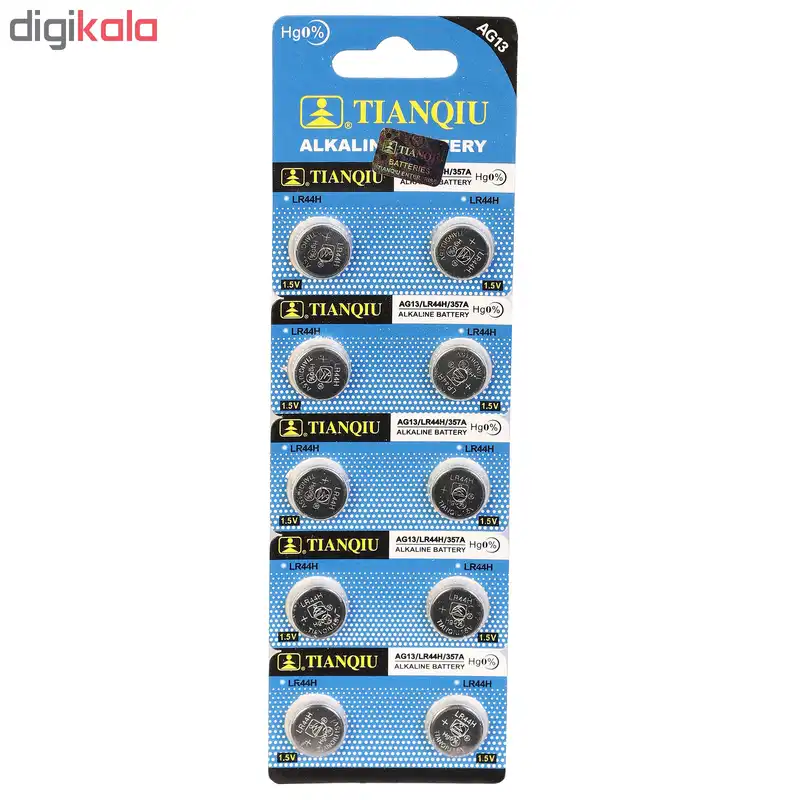 باتری ساعتی تیانکیو مدل LR44 A76 AG13 بسته 10 عددی