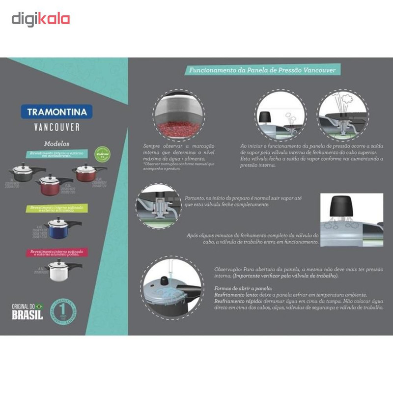 زودپز ترامونتینا مدل vancouver گنجایش 6 لیتر