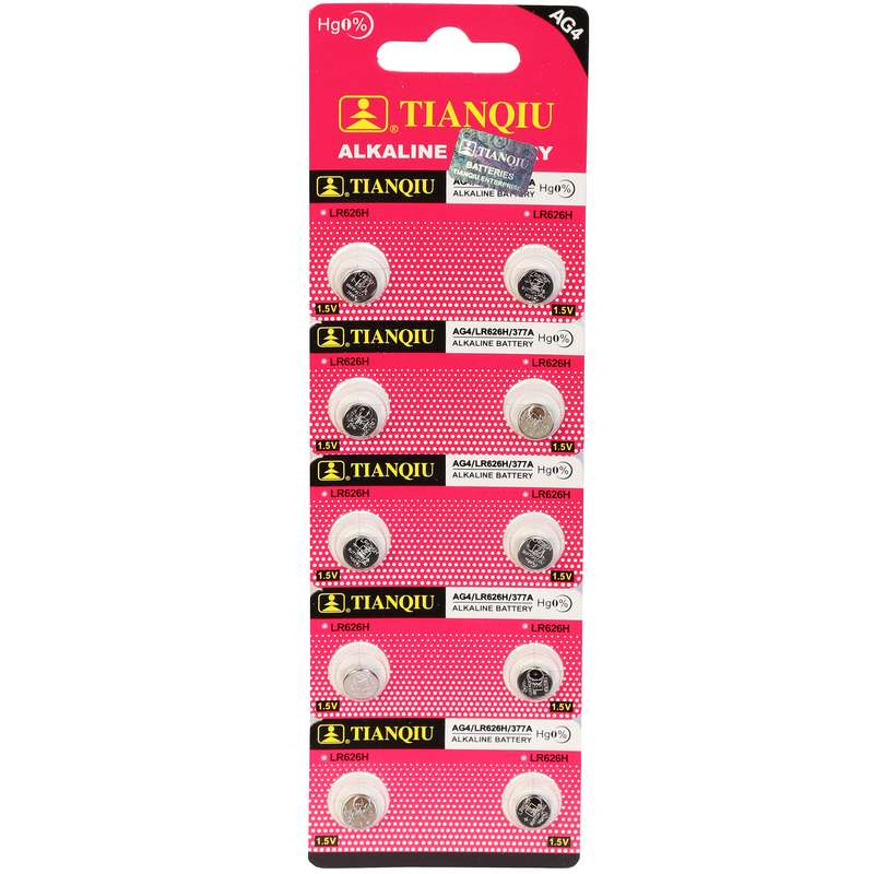 باتری ساعتی تیانکیو مدل AG4 بسته 10 عددی باتری ساعتی تیانکیو مدل AG4 بسته 10 عددی
