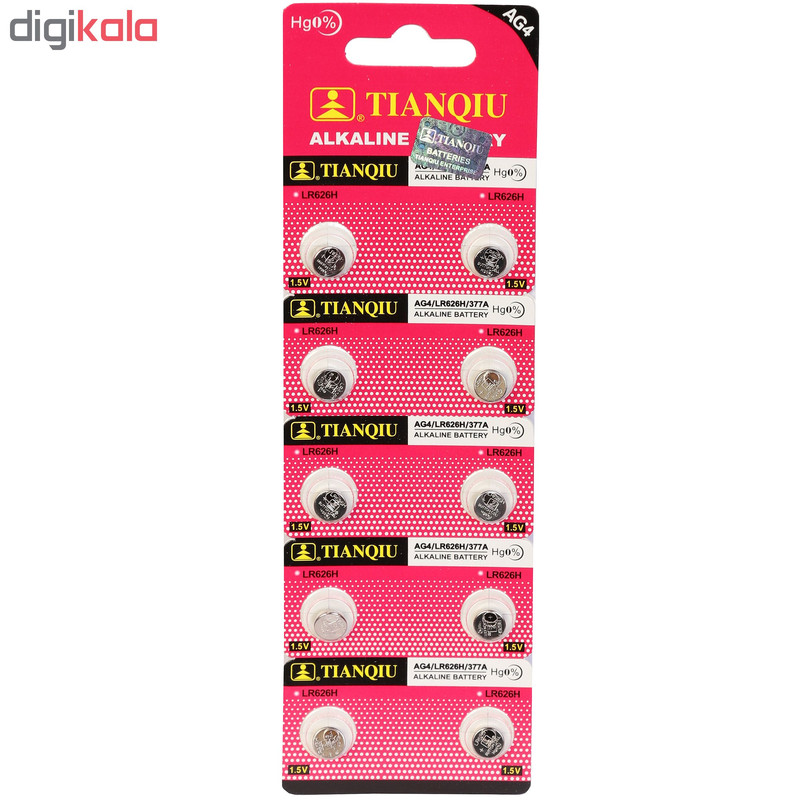 باتری ساعتی تیانکیو مدل AG4 بسته 10 عددی