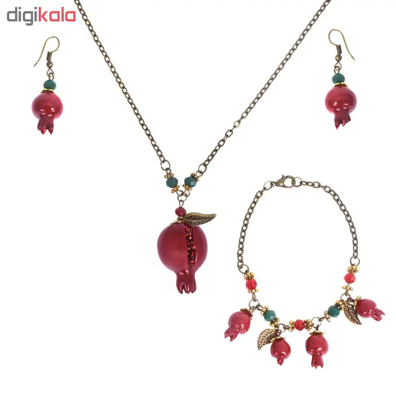 نیم ست زنانه طرح انار کد 012